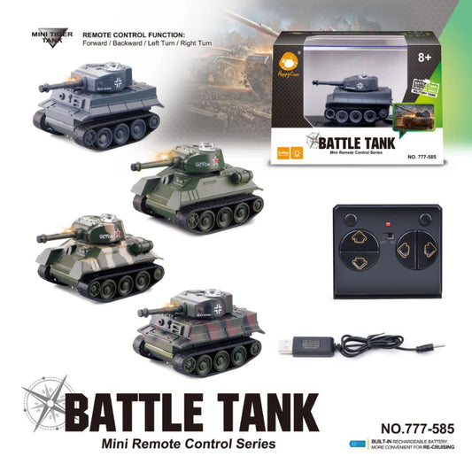 1:100 Scale Mini Tiger RC Tank Model ImitateRemote Radio Remote Control Tank Electronic Boys Toys for Children Kids Gifts