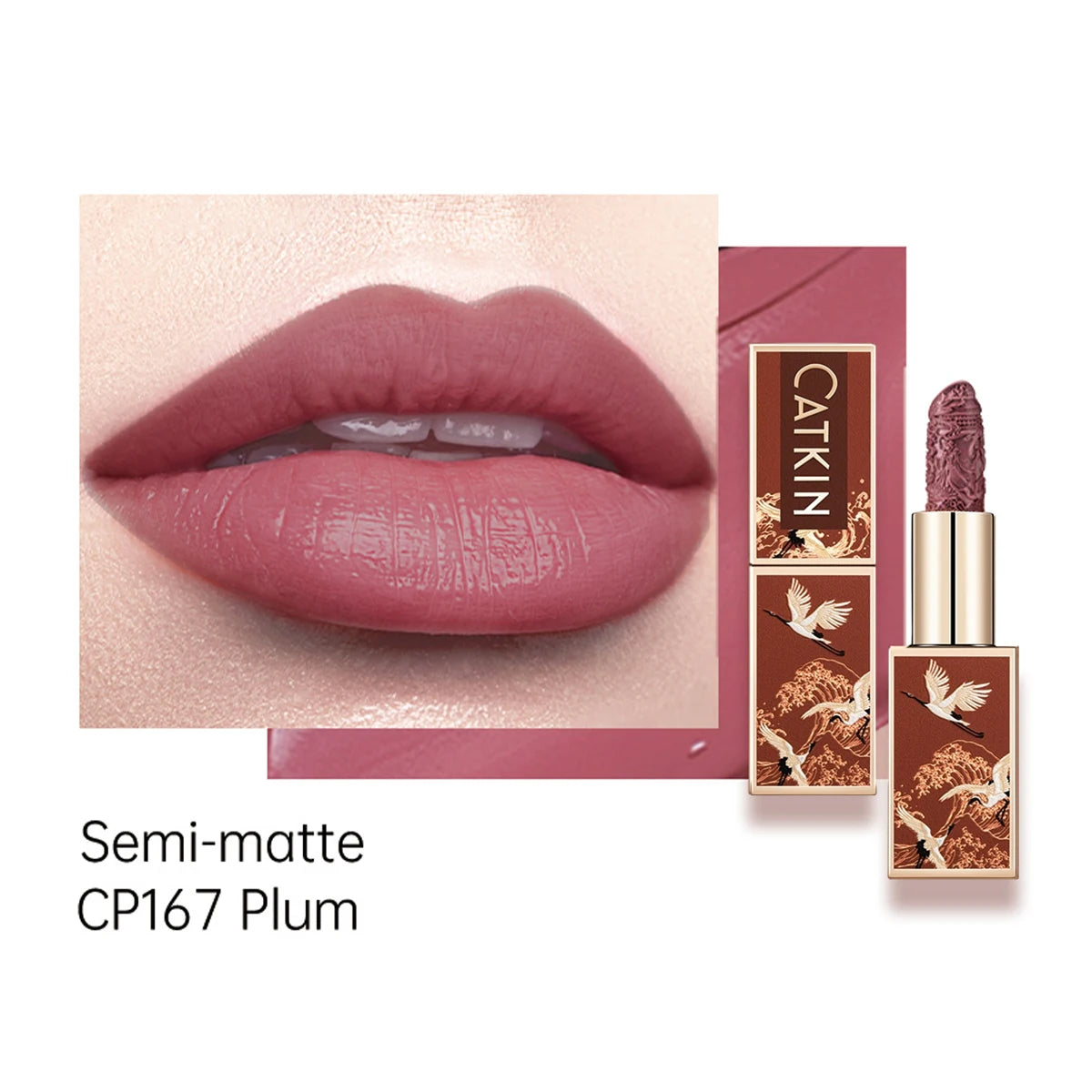 CATKIN Hydrating Matte Lipstick – Creamy, Long-Lasting Satin Finish