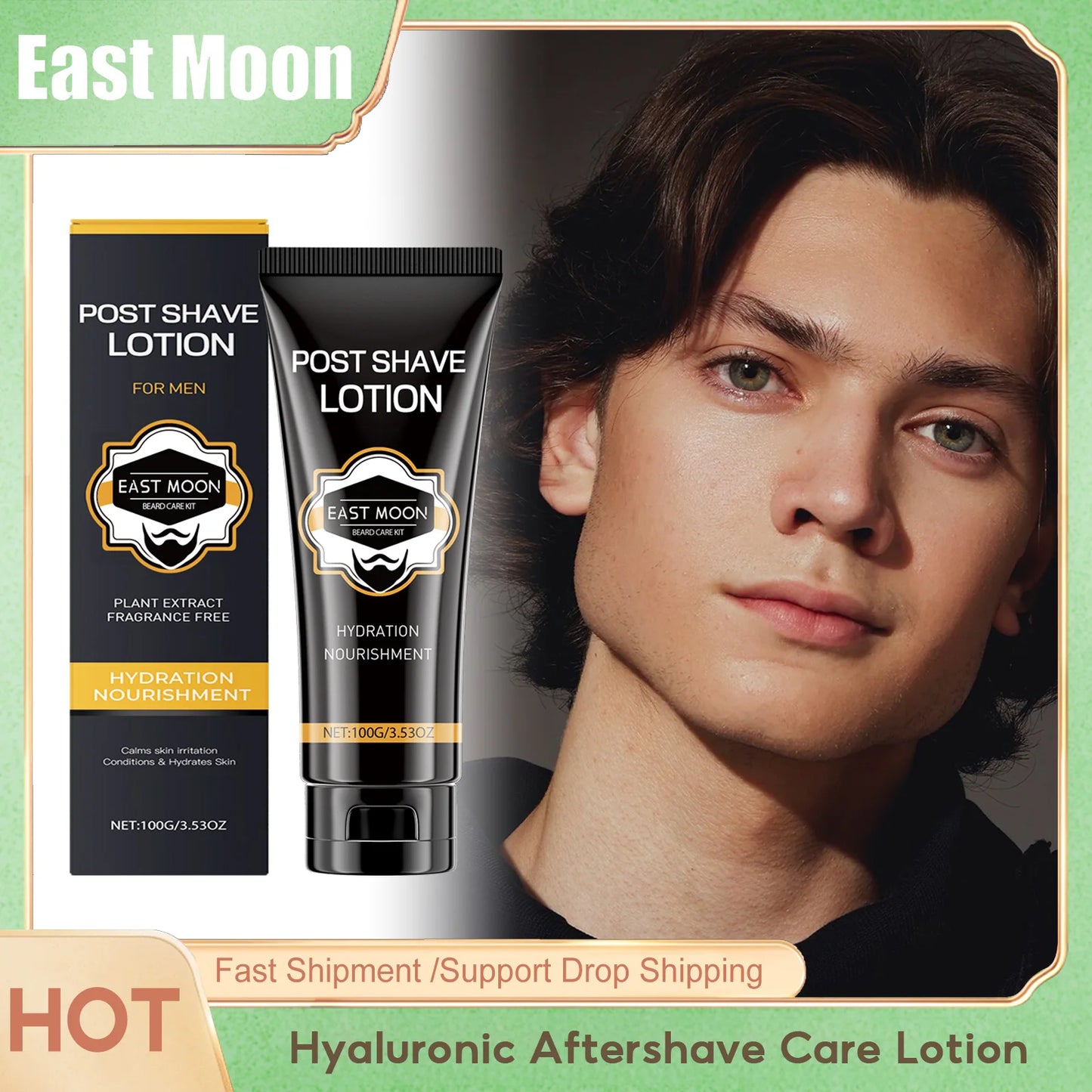 HydraSmooth: Hyaluronic Aftershave & Beard Care Lotion