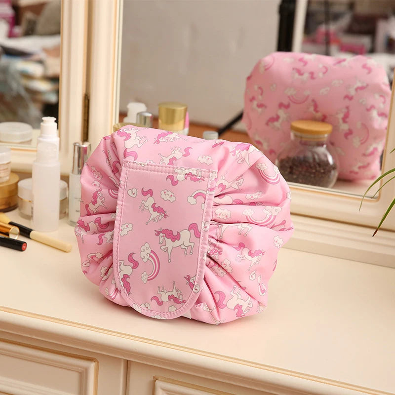 Drawstring Cosmetic Bag – Waterproof Travel Makeup Organizer