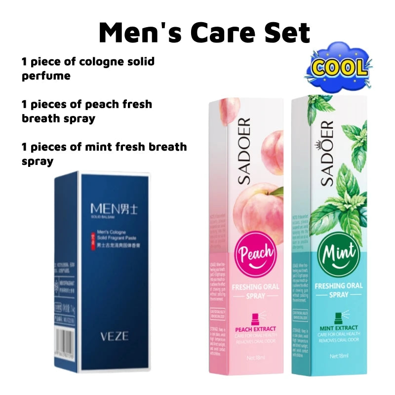 Fanzhen Men’s Solid Perfume Stick – Fresh Portable Travel Fragrance