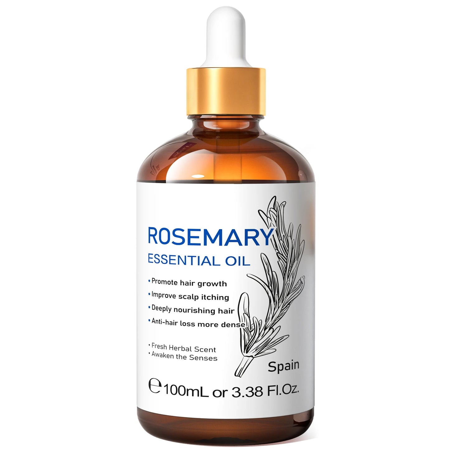 HIQILI Essential Oil Set – Rosemary, Jasmine, Lavender & Mint (Aromatherapy & Hair Care)
