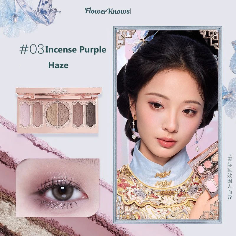 Flower Knows Swan Ballet Eyeshadow Palette – 6 Colors Matte & Shimmer