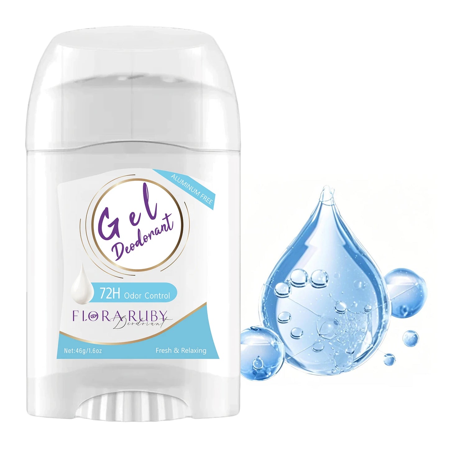 Deodorant Women Solid Fragrance Paste, Natural Flower Fragrance, Clean Scent 48 Hour Long-Lasting, Keeps Fresh & Dry, 46g/1.6oz