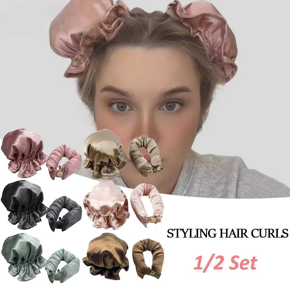 Heatless Silk Curling Headband – No Heat Hair Curlers Set