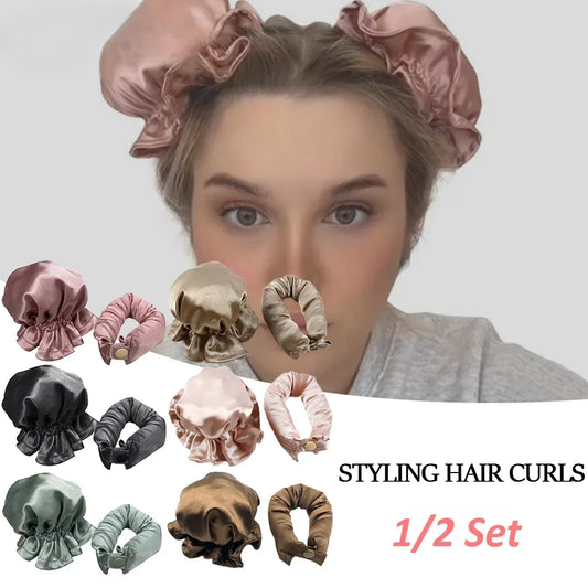 Heatless Silk Curling Headband – No Heat Hair Curlers Set