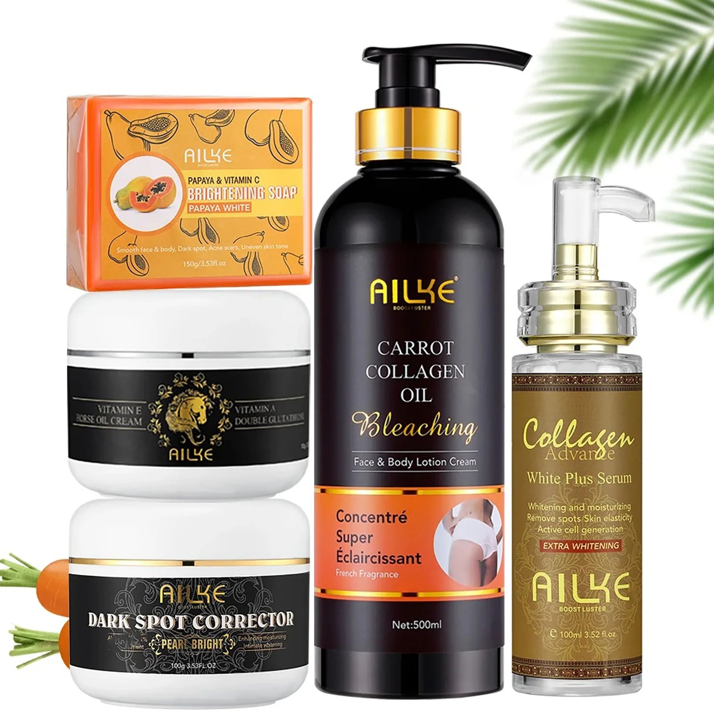 AILKE Skin Care Kit with Collagen – Hydrating & Brightening Formula