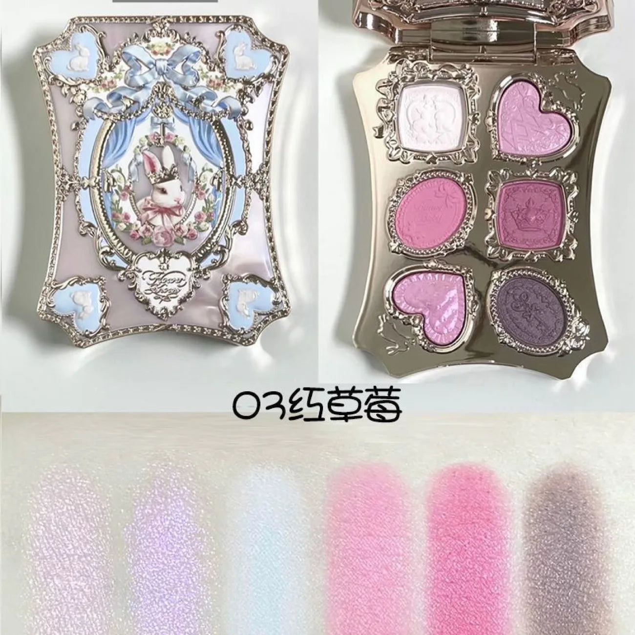 Flower Knows Swan Ballet Eyeshadow Palette – 6 Colors Matte & Shimmer