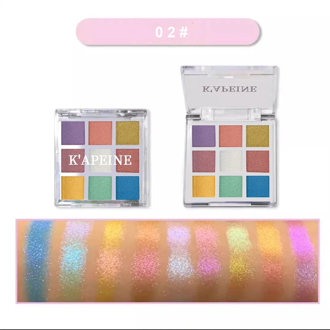 Surnelia Prism: 9-Color Multichrome Chameleon Eyeshadow Palette