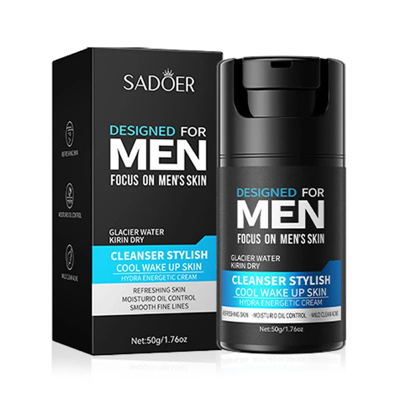 SADOER Men's Skin Care Kit – Cleanser, Moisturizer, Sunscreen, Mask, Lip Balm & Eye Cream