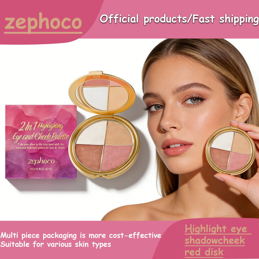 Zephoco Radiance: 4-Color Highlighting Face & Eye Palette