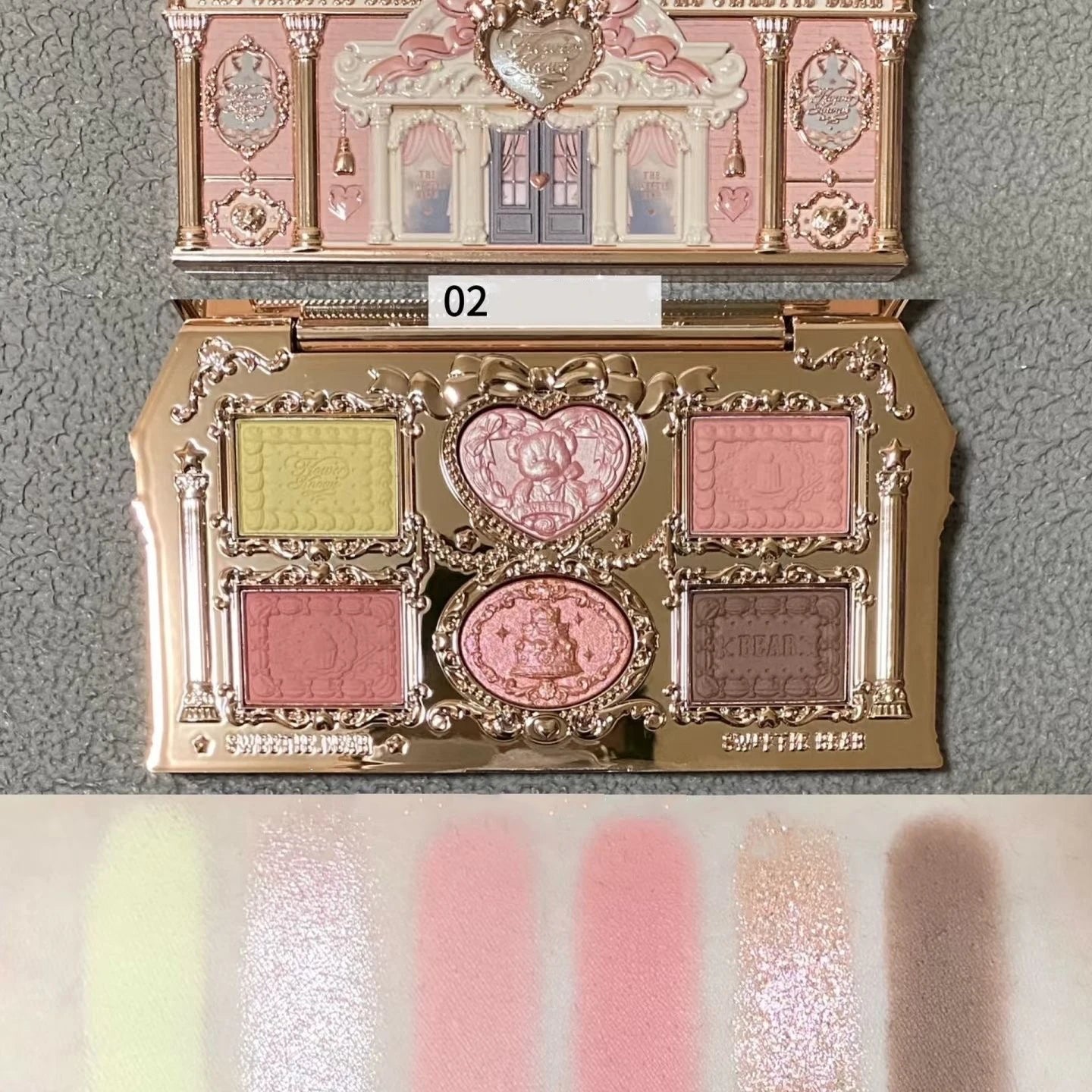 Flower Knows Swan Ballet Eyeshadow Palette – 6 Colors Matte & Shimmer