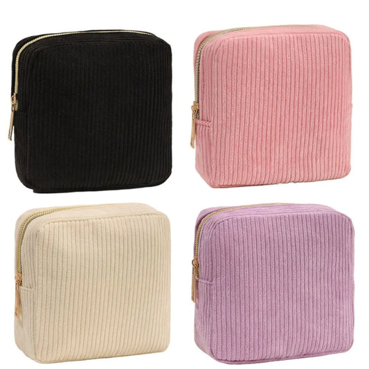 Vintage Corduroy Makeup Organizer (Mini Pouch)