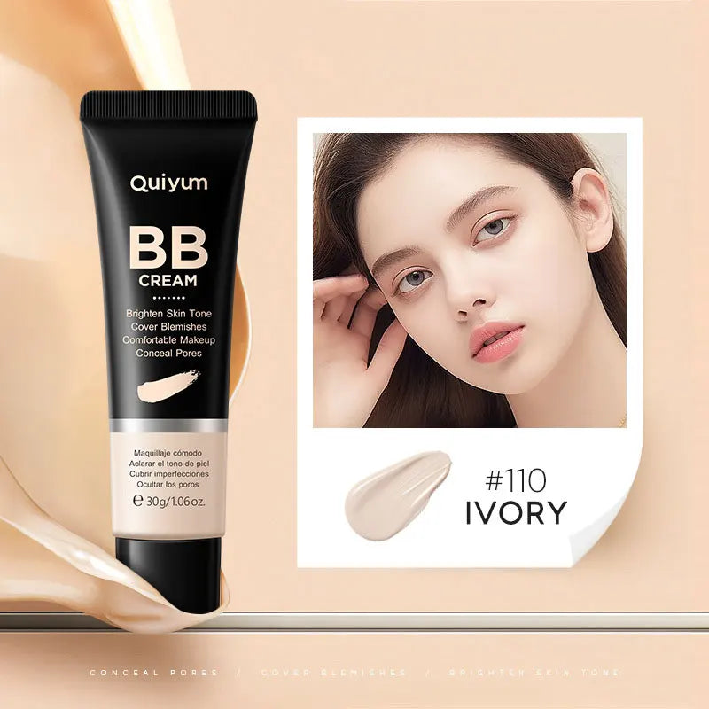 High Coverage BB Cream – Waterproof, Long-Lasting Brightening Face Foundation