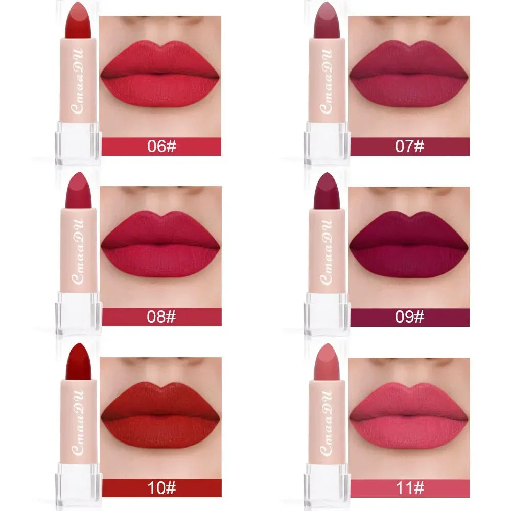 CmaaDu 15-Color Matte Liquid Lipstick Set – Waterproof Long Wear