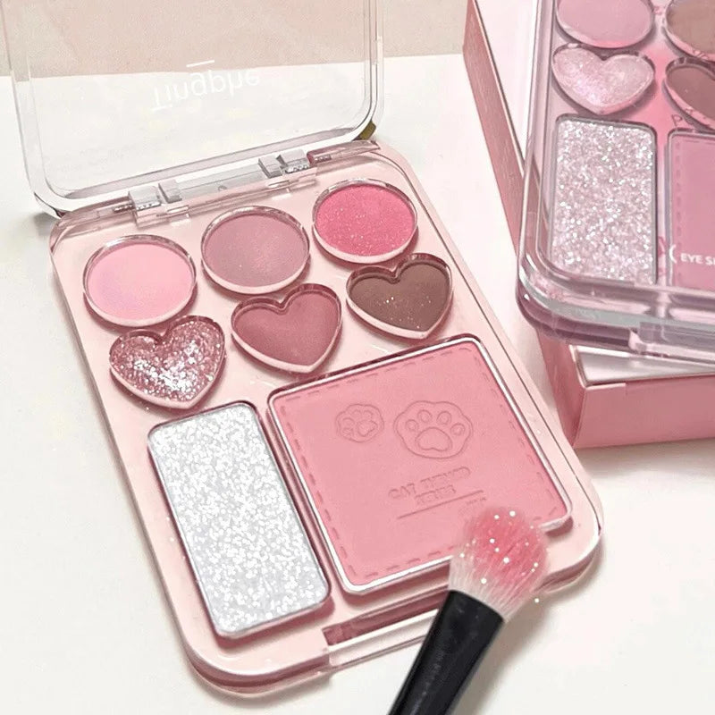 Surnelia Love-Tone: 8-Color Eyeshadow, Blush & Highlighter Palette