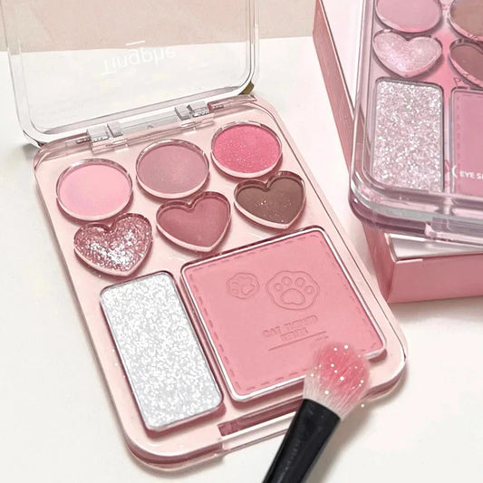 Surnelia Love-Tone: 8-Color Eyeshadow, Blush & Highlighter Palette