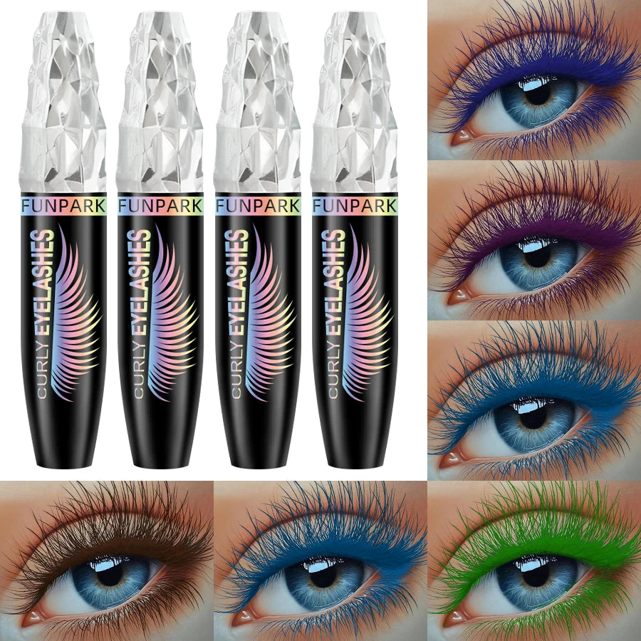 9-Color Waterproof Mascara – Lengthening & Volumizing Formula