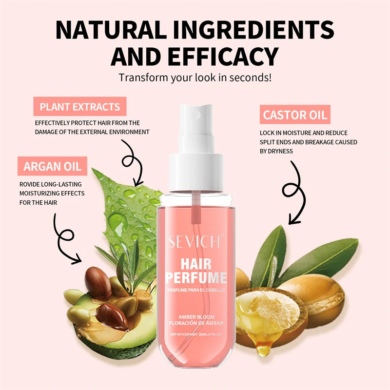 Hair Perfume Mist – Long-Lasting Natural Fragrance (80ml, Unisex)