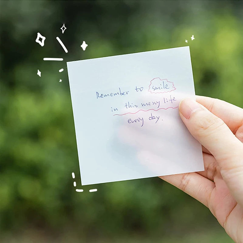 ClearNotes: 50-Sheet Transparent Waterproof Pads