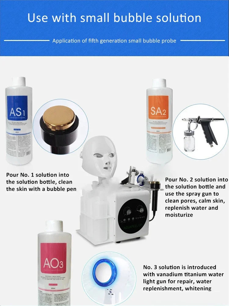 Hydra Facial Aqua Peel Solution Set – AS1 SA2 AO3 (3PCS, 1200ml)