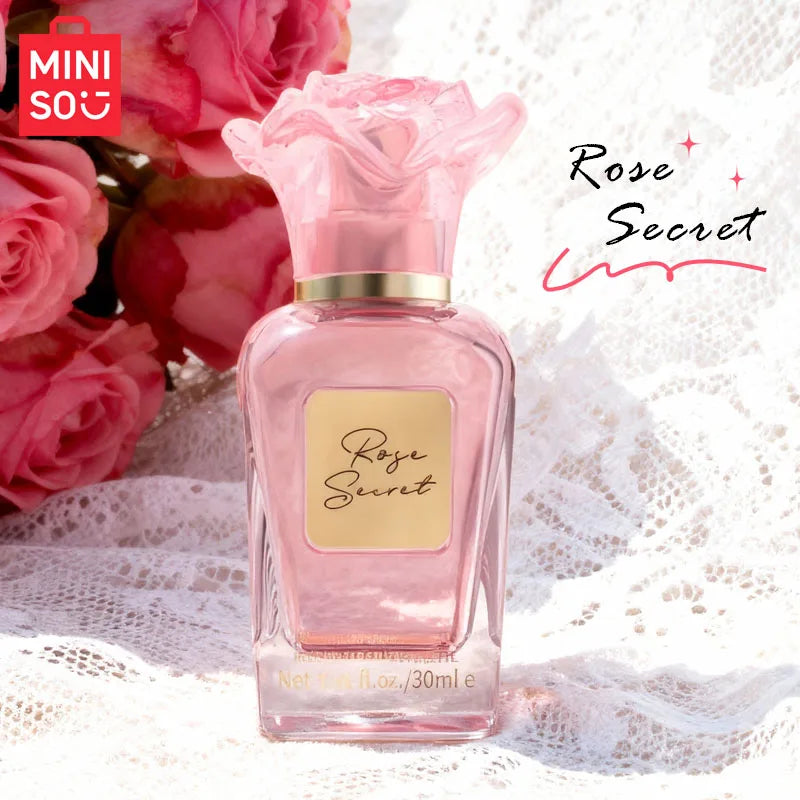 MINISO Rose Secret Eau de Toilette – Women’s Floral Fruity Fragrance (30ml)