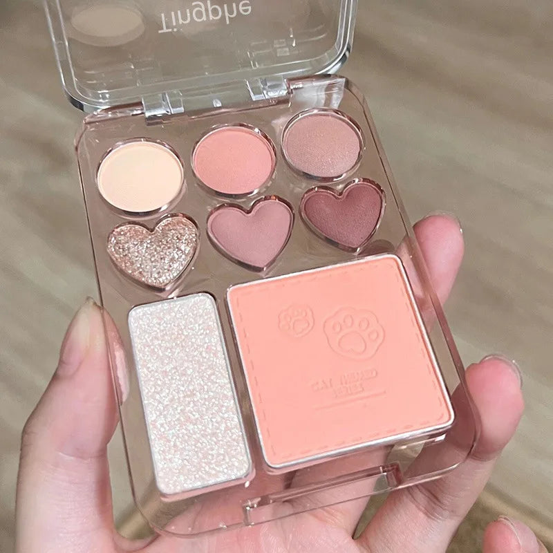 Surnelia Love-Tone: 8-Color Eyeshadow, Blush & Highlighter Palette