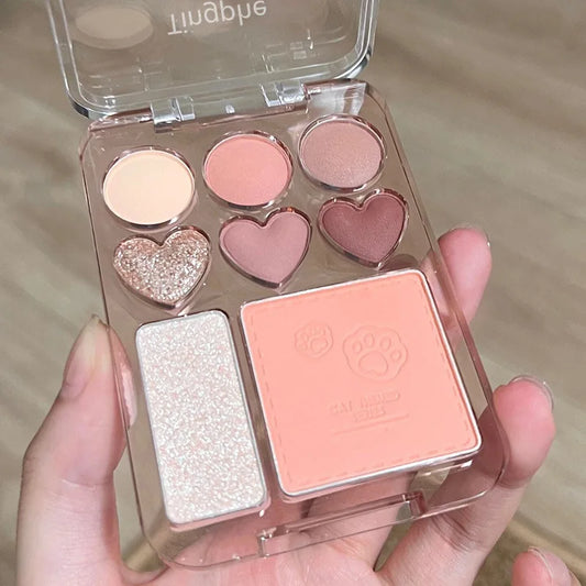 Surnelia Love-Tone: 8-Color Eyeshadow, Blush & Highlighter Palette