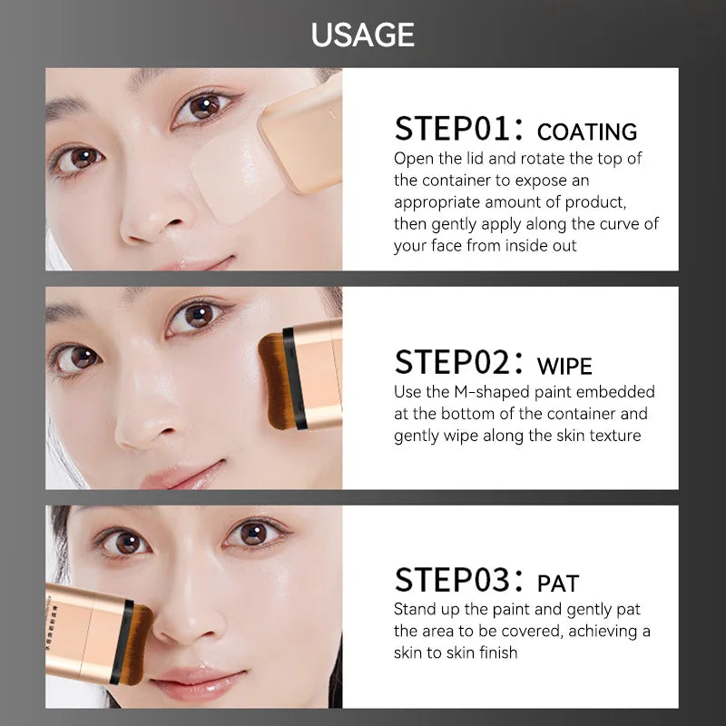 Portable Foundation Stick – Moisturizing, Acne & Dark Spot Concealing Base
