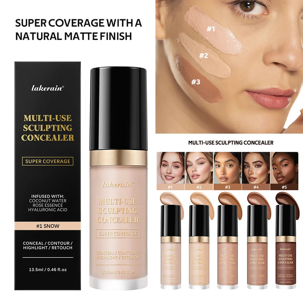Matte Concealer Foundation – Full Coverage Multi-Use Cream