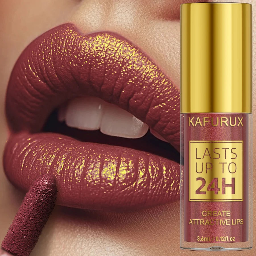 Metallic Glitter Lip Gloss – Long Lasting Waterproof Shine