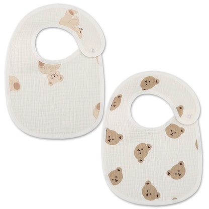 Thin Kids' Bib - Pure Cotton Waterproof Gauze Towel