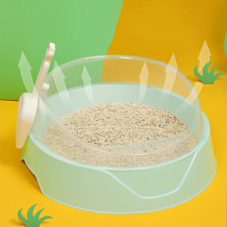 Spacious Semi-Private Cat Litter Haven with Scoop