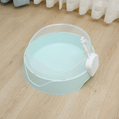 Spacious Semi-Private Cat Litter Haven with Scoop