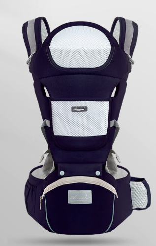 Baby Carrier with Bass Bear Hip Seat for Front Carry