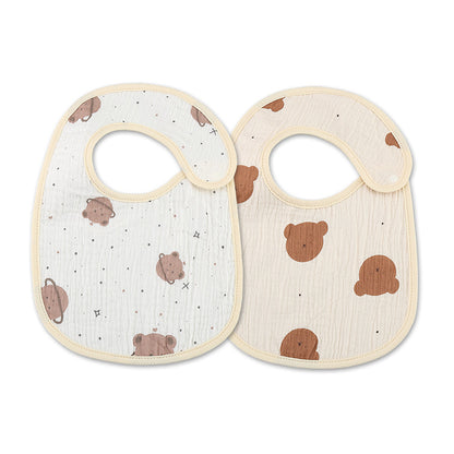 Thin Kids' Bib - Pure Cotton Waterproof Gauze Towel